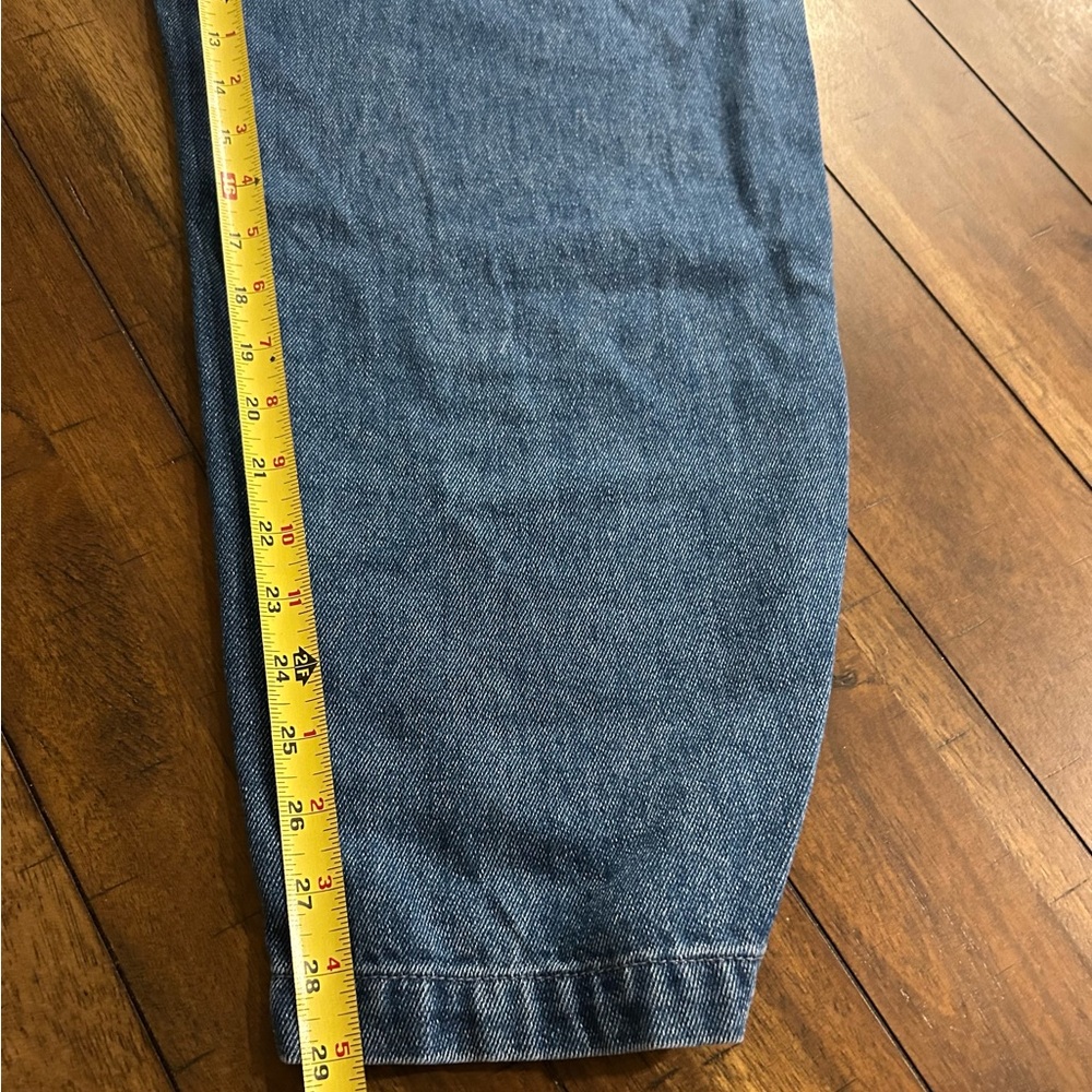 MOTHER High-Rise Cropped Balloon Jeans in Medium Blue - Picture 7 of 16